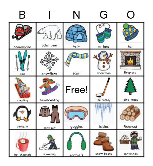 Winter Bingo Card