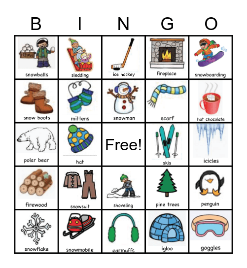 Winter Bingo Card