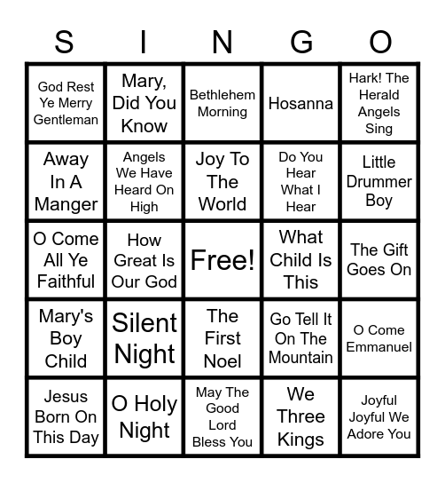 FOFCM Bingo Card