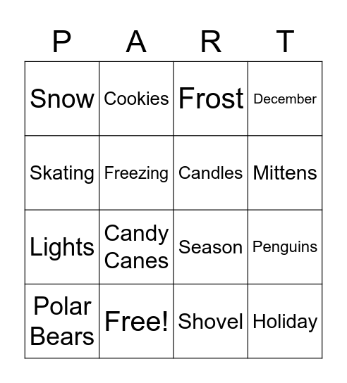 Winter Bingo Card