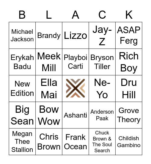 Black AF Holiday Mixer BINGO Card