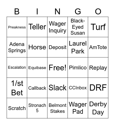 Xpressbet Bingo Card