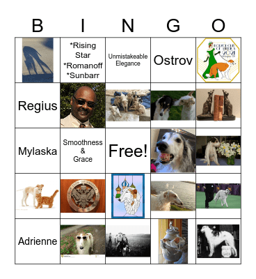 PSBC - Borzoi Bingo Card