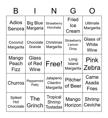 HOLIDAY BINGO Card