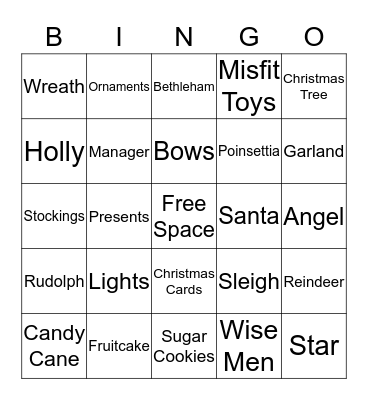 Christmas Bingo 2.0 Bingo Card
