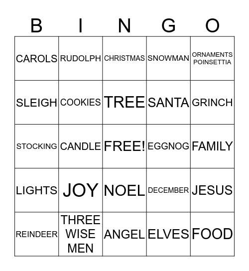 HAVARD CHRISTMAS PARTY Bingo Card