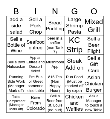 Conrads Bingo Card