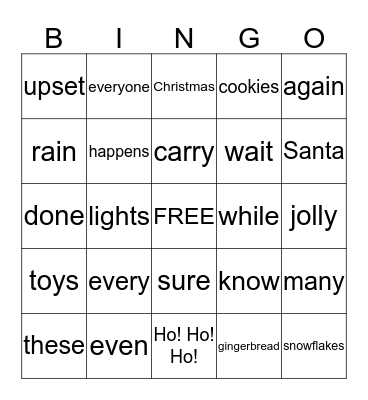 Merry Christmas, McKenzie, Seth, and Aasin!!! - 2014 Bingo Card