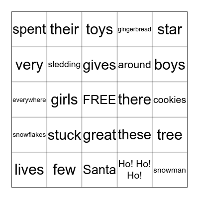 Merry Christmas, Kendra, Charles, and Jonah!!! - 2014 Bingo Card