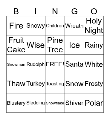 Winter Bingo Card