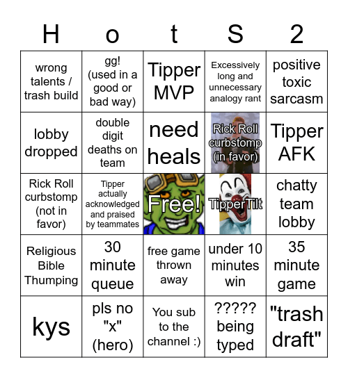 HotS Bingo!!!1 Bingo Card
