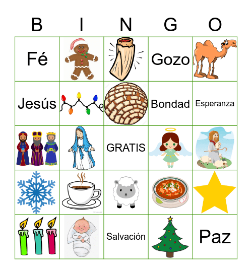 Navidad Bingo Card