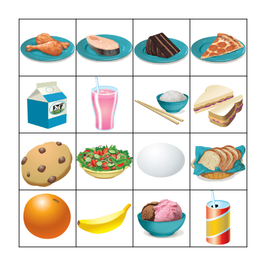 BINGO - FOOD Bingo Card