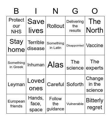 Bojo Bingo Card