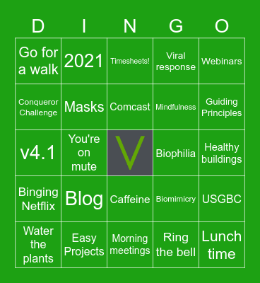 VERDINGO Bingo Card