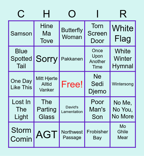 MUSICAL BINGO MADNESS Bingo Card