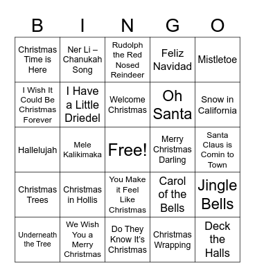 Round 2 Bingo Card