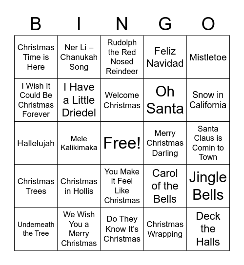 Round 2 Bingo Card