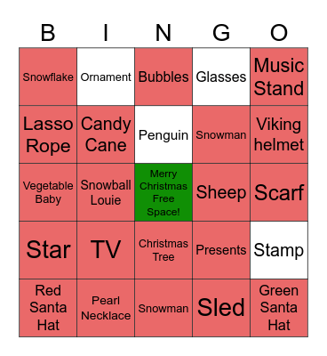 Veggie Tales Bingo Card