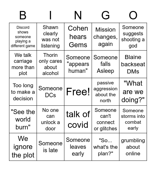 Rock-a-Rime Bingo Card