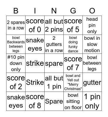 Colony Christmas Bowl Bingo Card