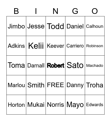 Getting to Know Honolulu CLC Veterans Bingo Card