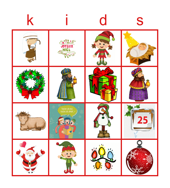 BINGO NAVIDEÑO Bingo Card