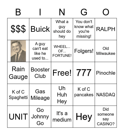 Johnny BINGO Card