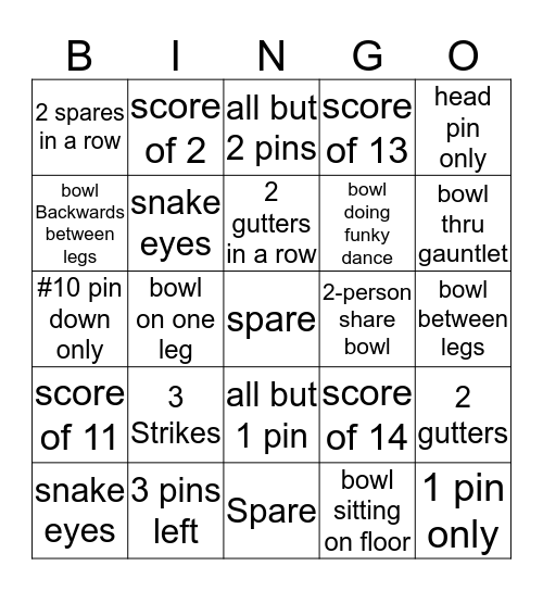Colony Christmas Bowl Bingo Card