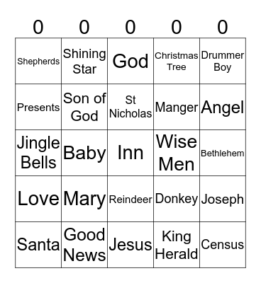 Christmas Bingo Card