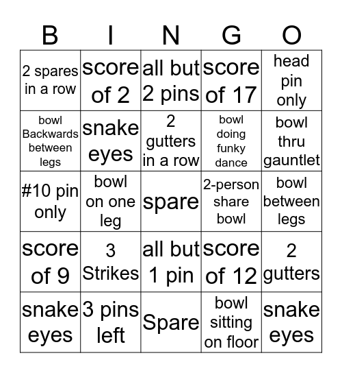 Colony Christmas Bowl Bingo Card