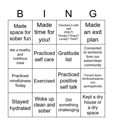 Antidose Bingo Card