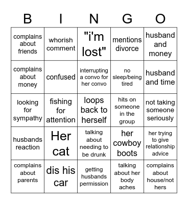 Little Red Bingo Card