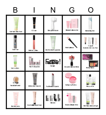 Mary Kay Bingo Card