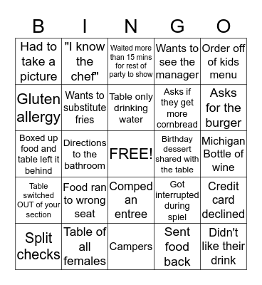 Phil Bingo Card