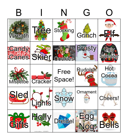 PC Holiday Bingo Card