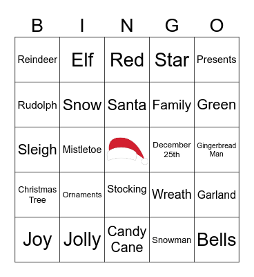 Christmas BINGO Card