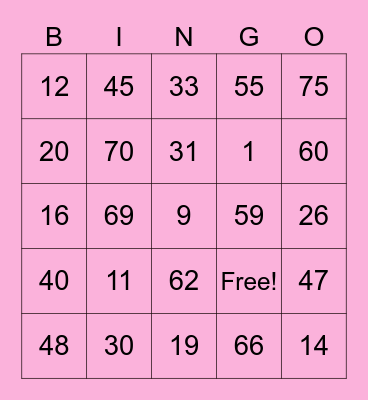 @Rheibhella Bingo Card