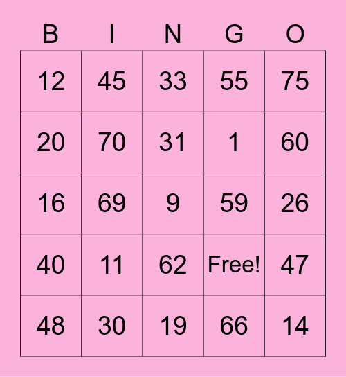 @Rheibhella Bingo Card