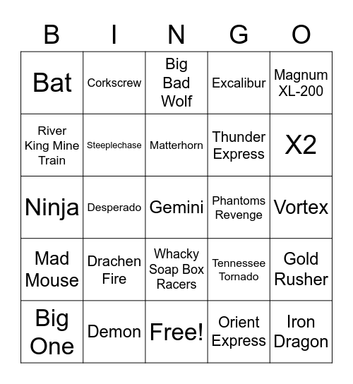 Arrow Bingo Card