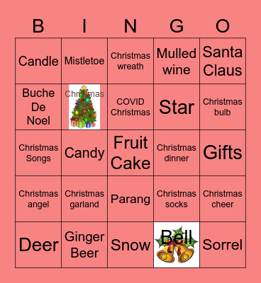 Christmas Class Party Bingo Card