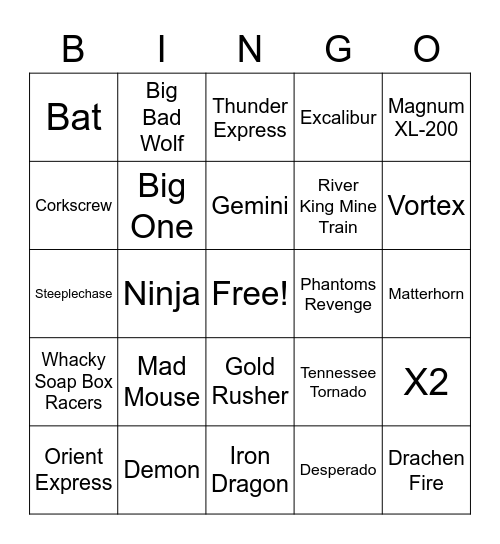 Arrow Bingo Card