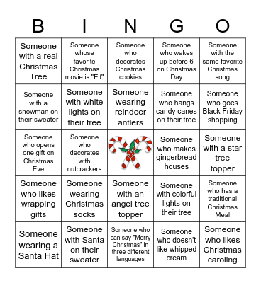 Christmas Bingo Card