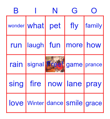 Joyce Bingo Card