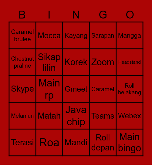 JUNE's Bingo Card