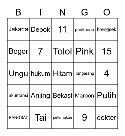 JINYOUNG Bingo Card