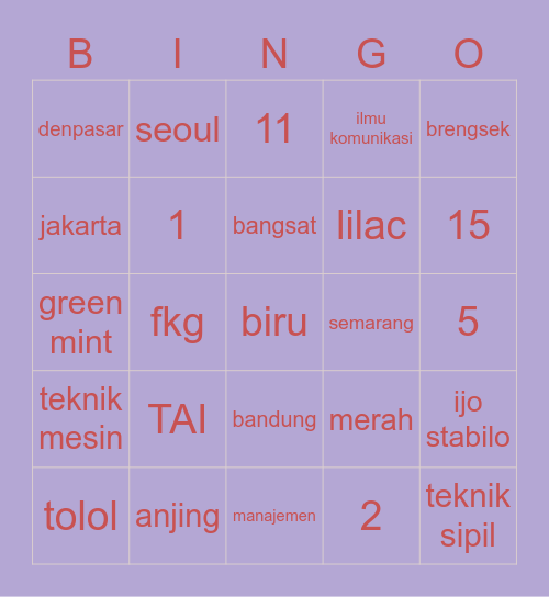 jinsoul!! Bingo Card