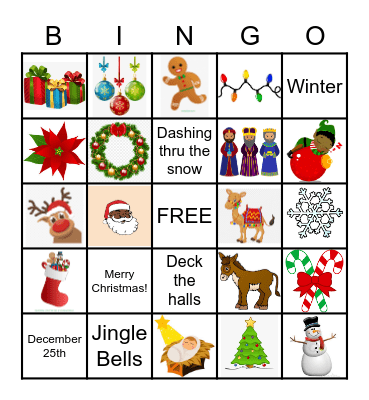 Glover Christmas Bingo! Bingo Card