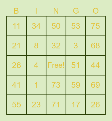 ChREYEStmas Party1 Bingo Card