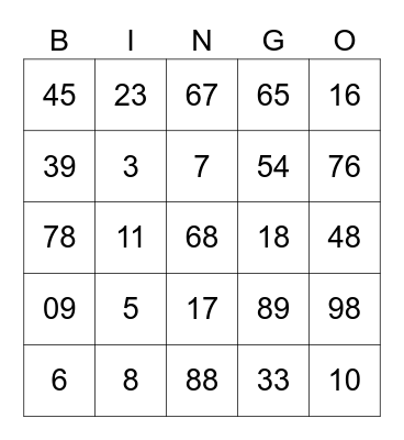 Xmas bingo time! Bingo Card